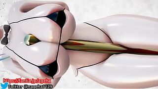 Держите палку между огромной грудью и бедрами - порно видео