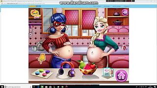 Беременная Эльза и Божья коровка - порно видео