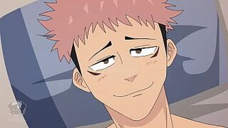 Итадори трахает Мегуми и кончает тебе в задницу - порно видео